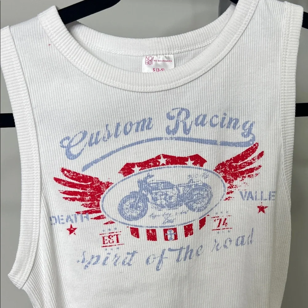 Custom Racing White Tank Top - Picture 2 of 5